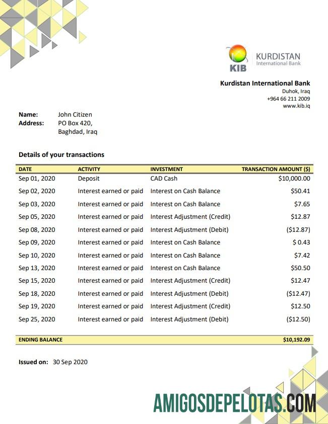 Iraq Kurdistan International amostra